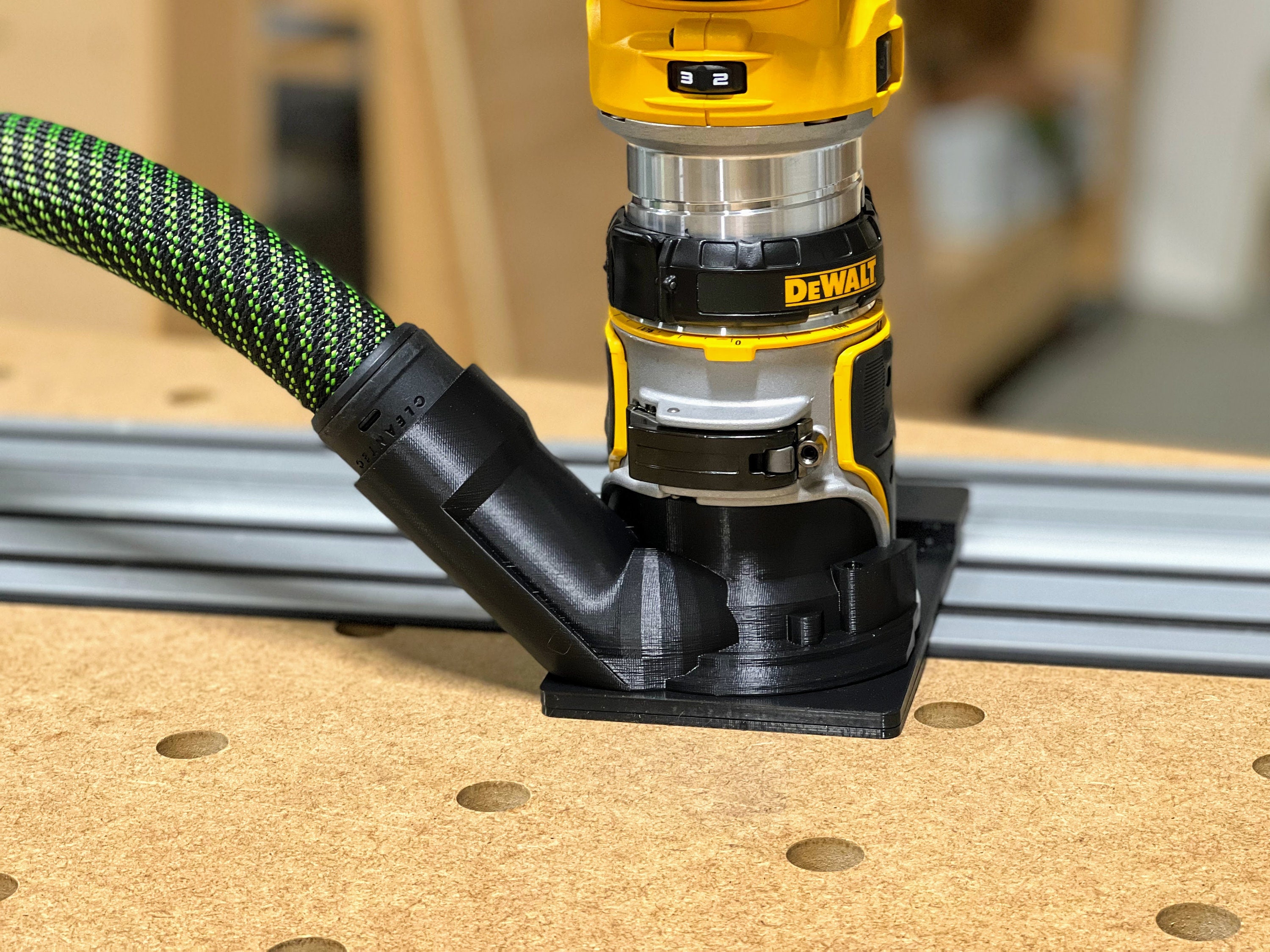 Dewalt Trim Router Dust Cover With Festool 27mm Hose Port Etsy