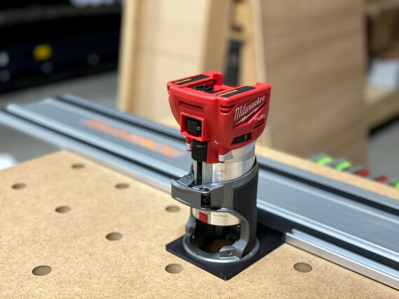 Milwaukee Router Adapter to Powertec Track Saw Guide Rail M18 2723