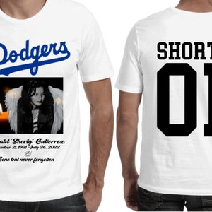 Dodgers Funeral Shirts NFL NBA MLB fifa Funeral Photo Memorial T-Shirt black or white
