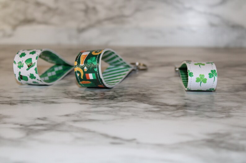 Personalized Gifts National Holiday Patrick/'s Day Faux Leather Key Fob Keychains St Gifts for Her Gifts for Him