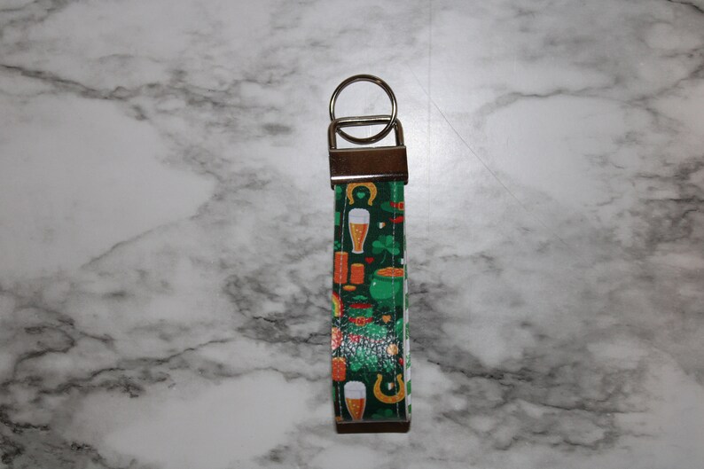 Personalized Gifts National Holiday Patrick/'s Day Faux Leather Key Fob Keychains St Gifts for Her Gifts for Him