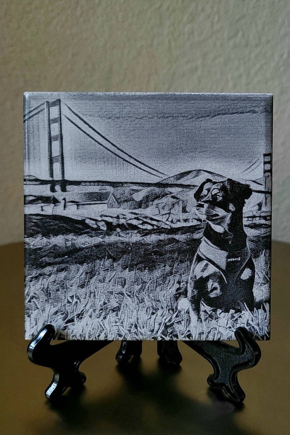 Pet Memorial, Pet Memorial Gift, Custom Photo on Tile, Family Portrait, Custom Pet Portrait, Personalized Gift, Dog Portrait, Cat Portrait