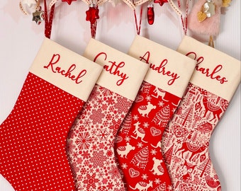 Personalised Christmas Stockings, Embroidered Christmas Stockings, Made To Order, Christmas Gift Ideas