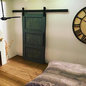 Convertible barn door and mirror - miniature dollhouse furniture - 1/12 scale
