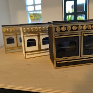 Miniature 1:12 dollhouse furniture - oven and stove - modern farmhouse