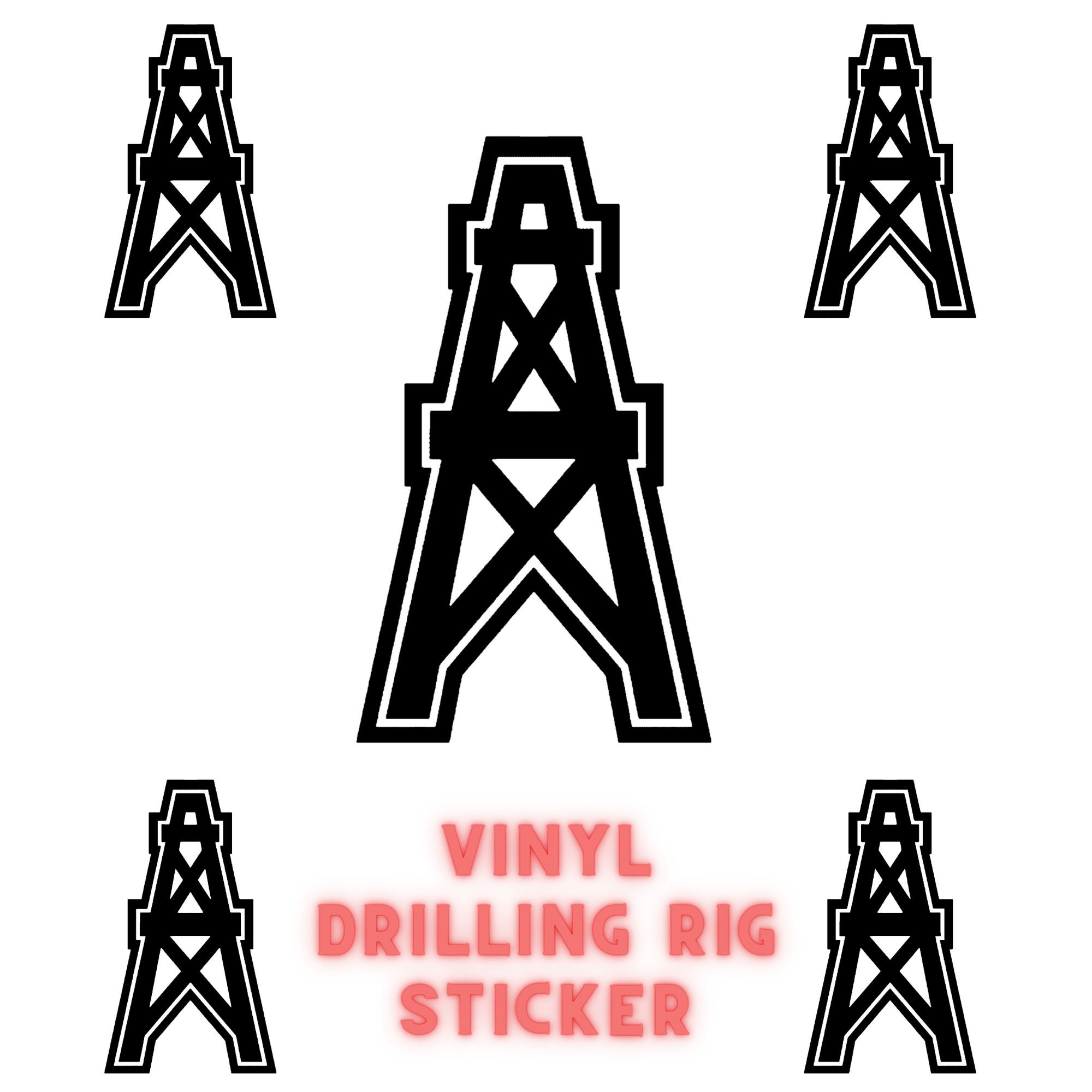 Drilling Rig Sticker Popular Stickers Oilfield Vinyl Etsy