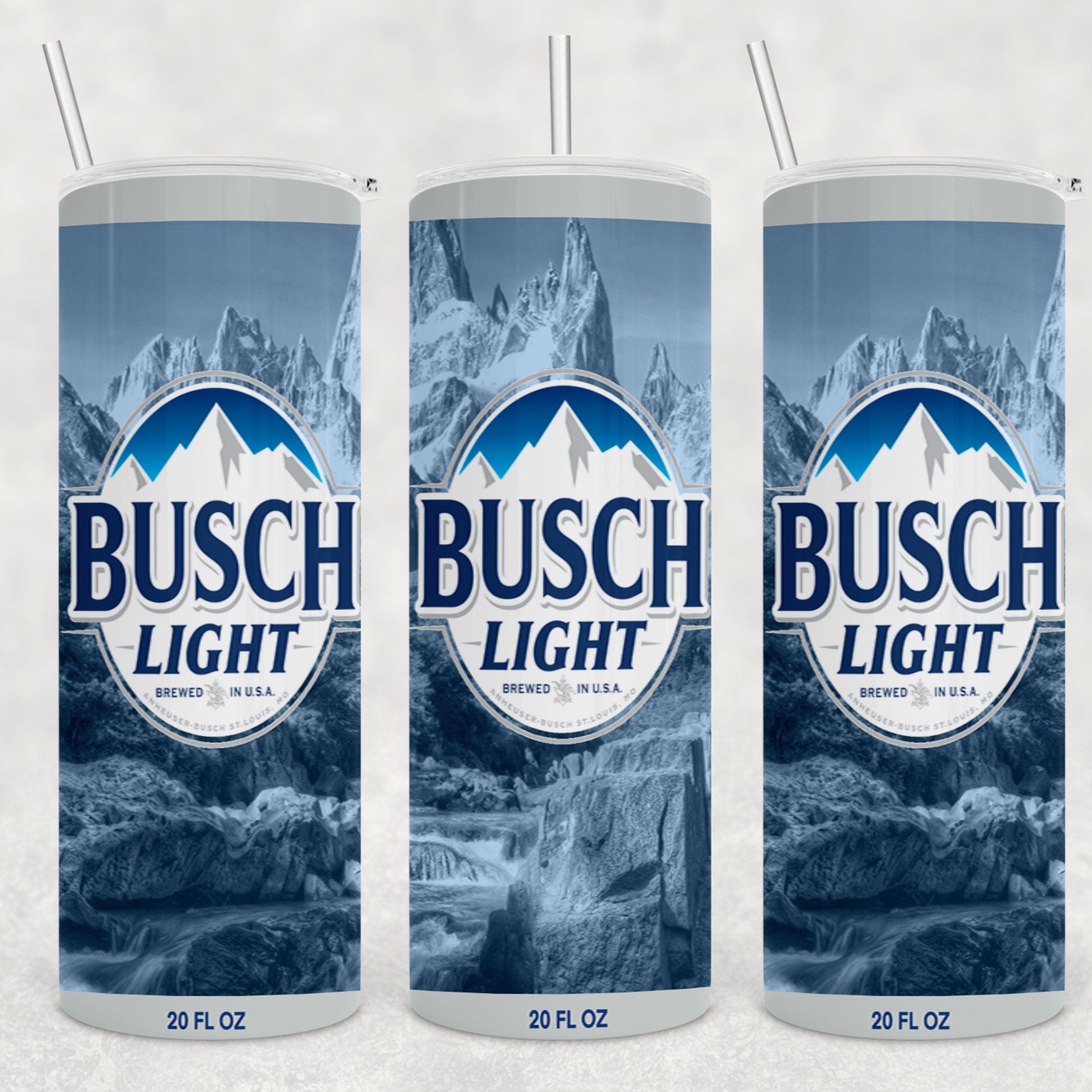 Busch Light Tumbler 20oz Skinny Tumbler Tumblers Cup Etsy