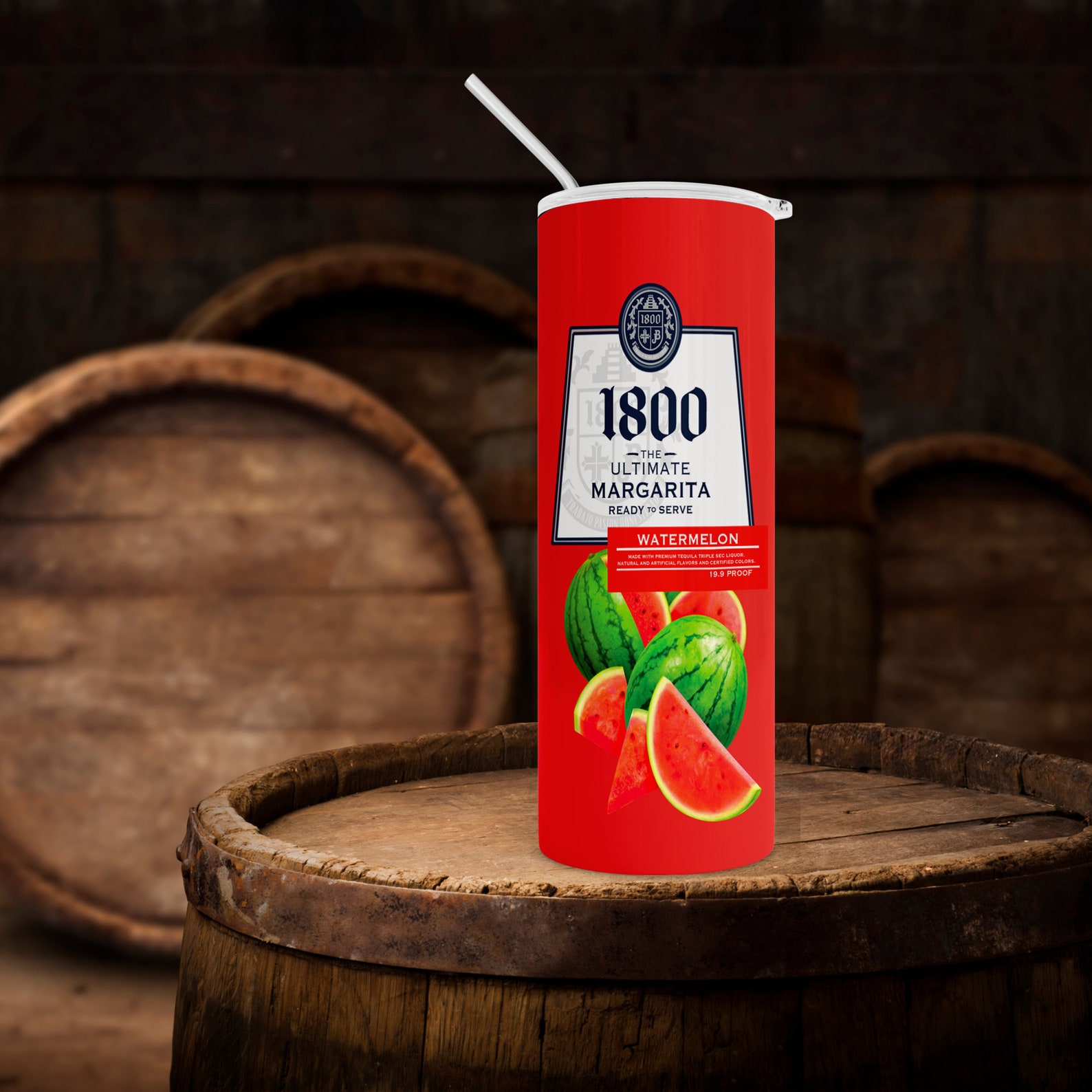 1800 Ultimate Margarita Watermelon 20oz Skinny Straight Etsy