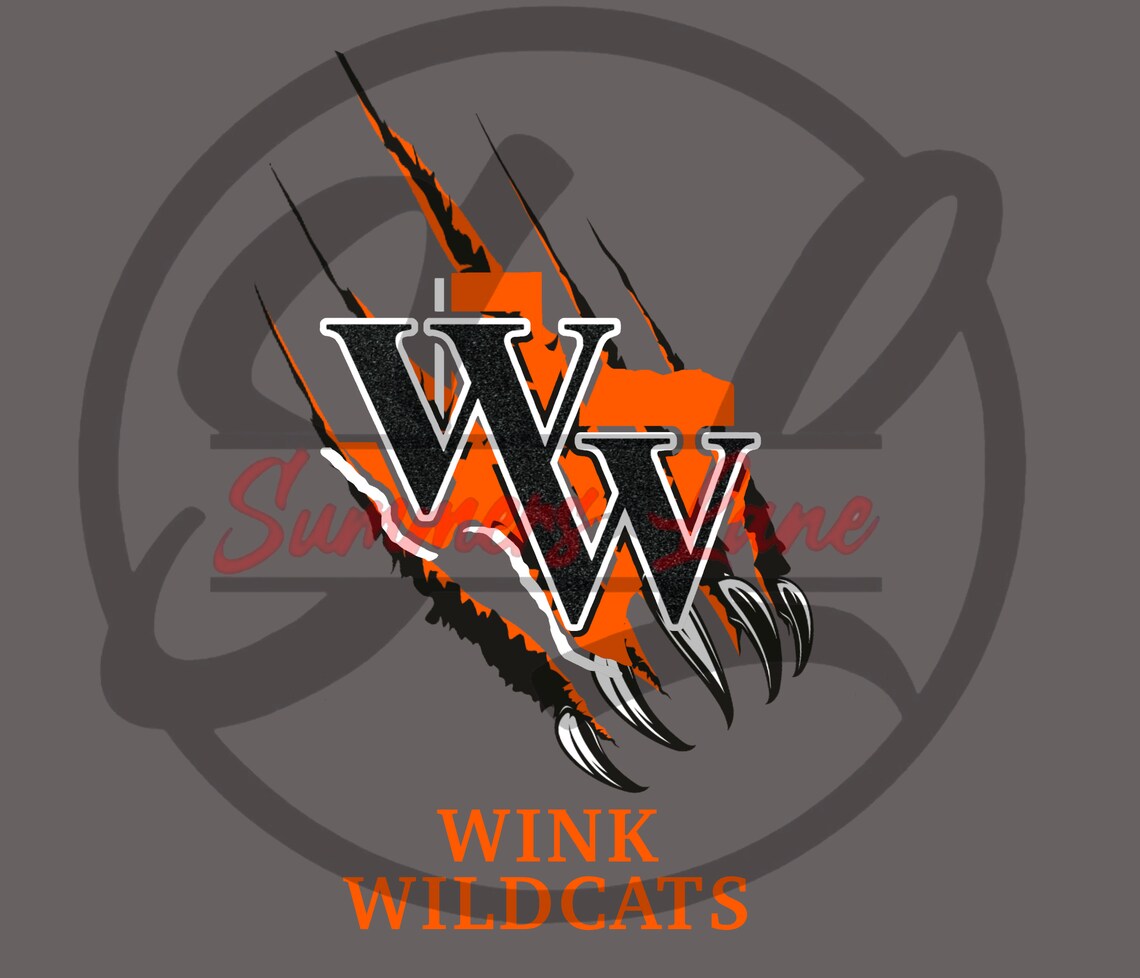 Wink Wildcats 20oz Skinny & Straight Tumbler Design Template Etsy