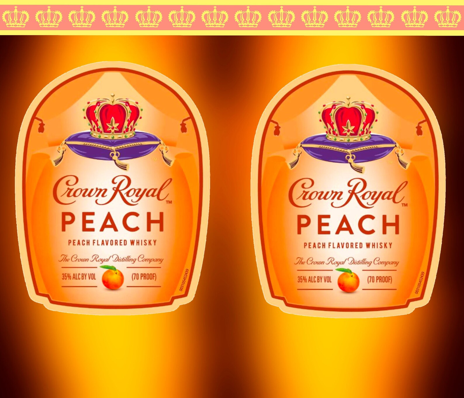 Crown Royal Peach Whisky 20oz Skinny Straight Tumbler Etsy