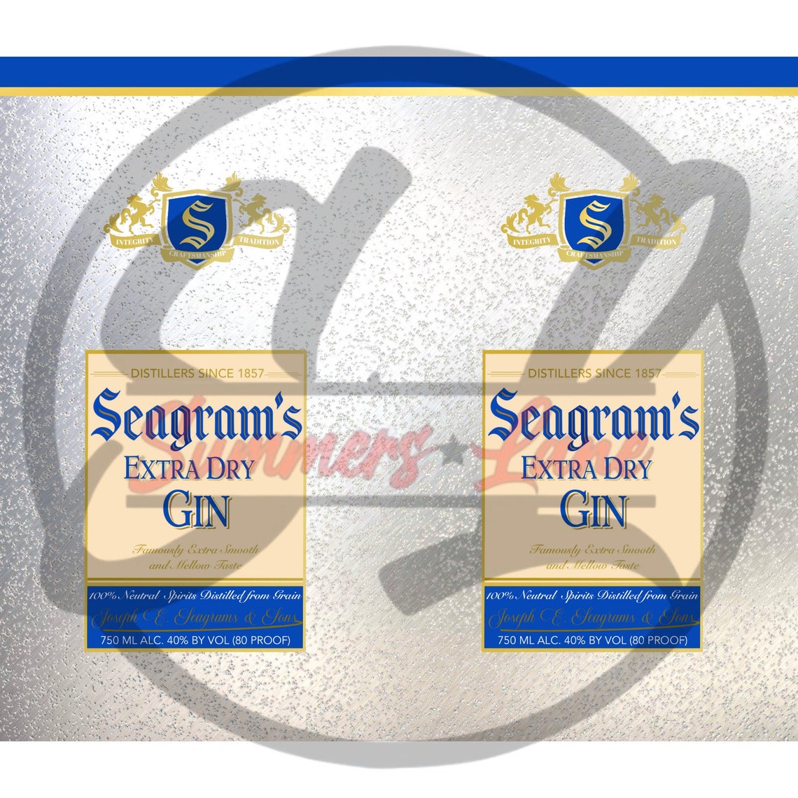 Seagram's Extra Dry Gin 20oz Skinny Straight Tumbler Etsy