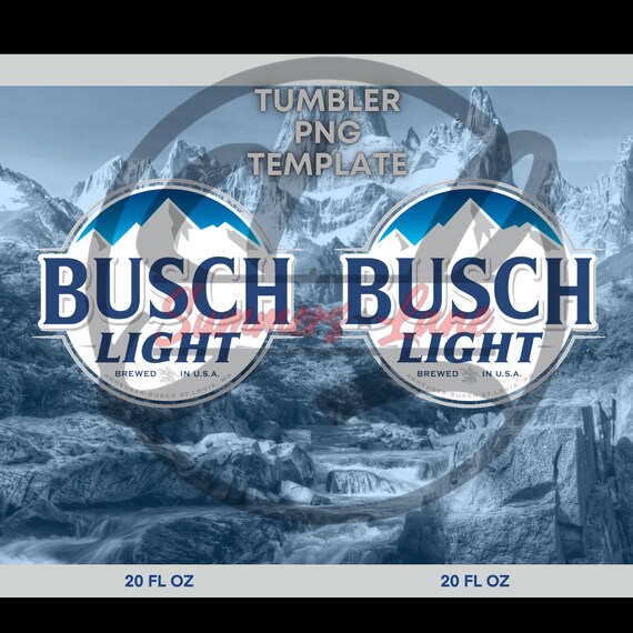 Busch Light 20oz Skinny & Straight Tumbler Design Template For Etsy