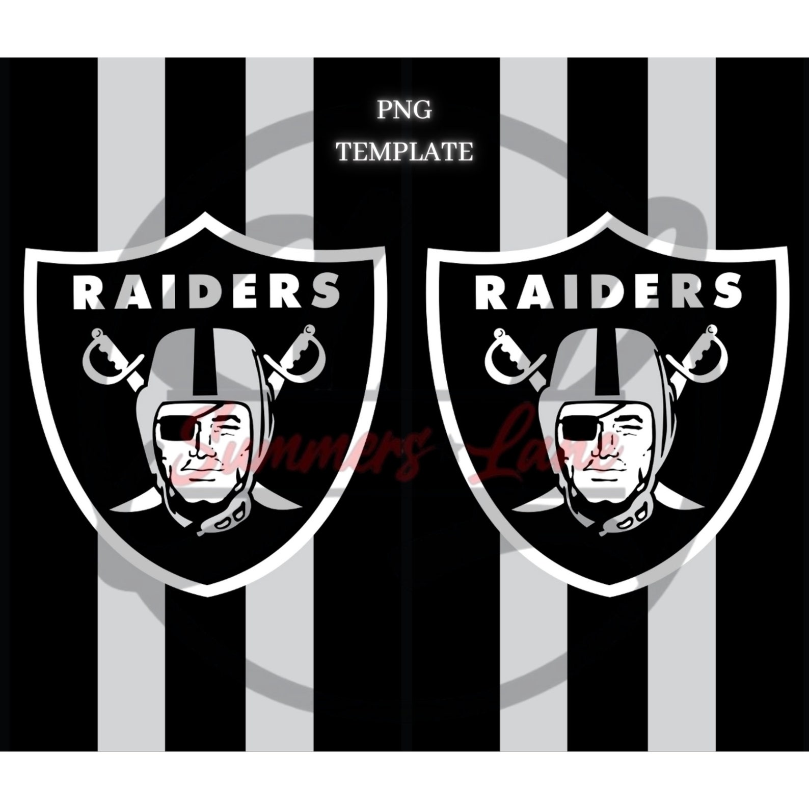 Raiders Design 20oz Skinny Straight Tumbler Design Template | Etsy