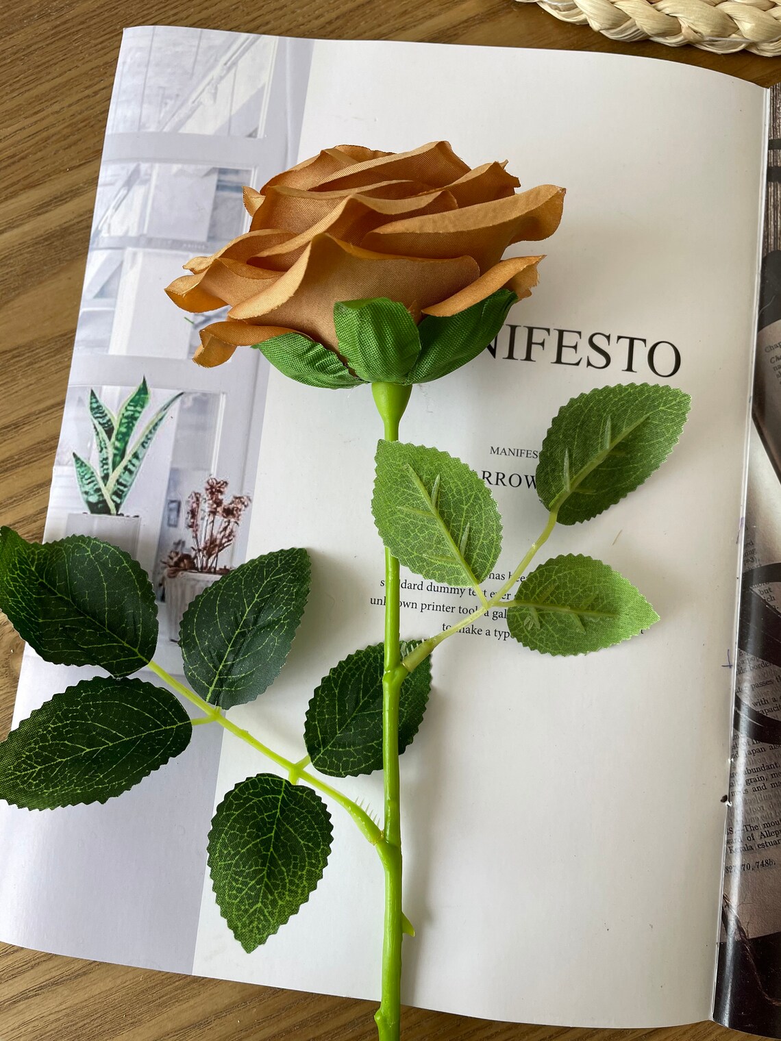 10pcs Artificial Toffee Rose Stem Brown Silk Rose Artificial Etsy