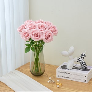 High Quality 10pcs French Ivory Roses Artificial Flowers White Roses for Wedding Bouquets Party Centerpieces Home Office Decoration