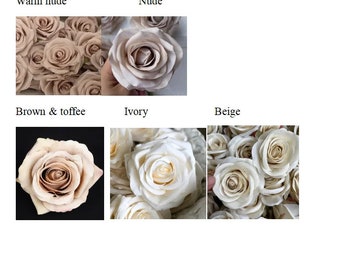 50pcs Artificial Rose Head Only ,10pcs of Each Color ,Customized Listing for Selma,ship out by FedEx/ups/DHL