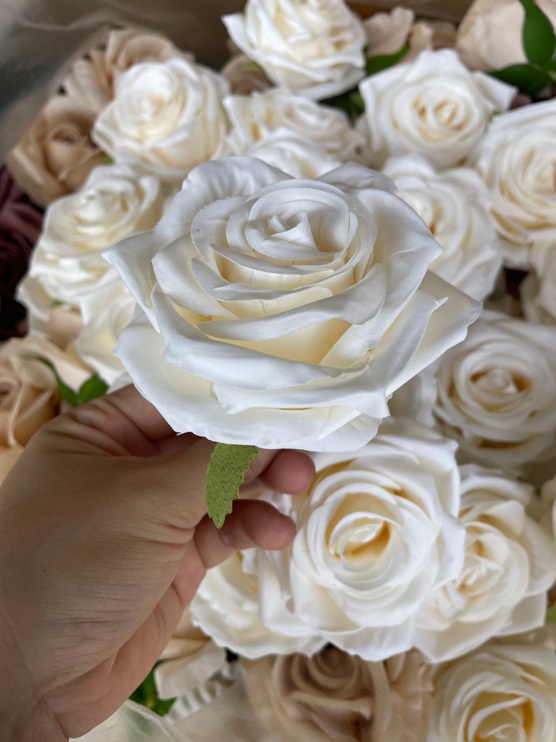 10100pcs Ivory Roses Fake Flower Heads in Bulk Wholesale Etsy
