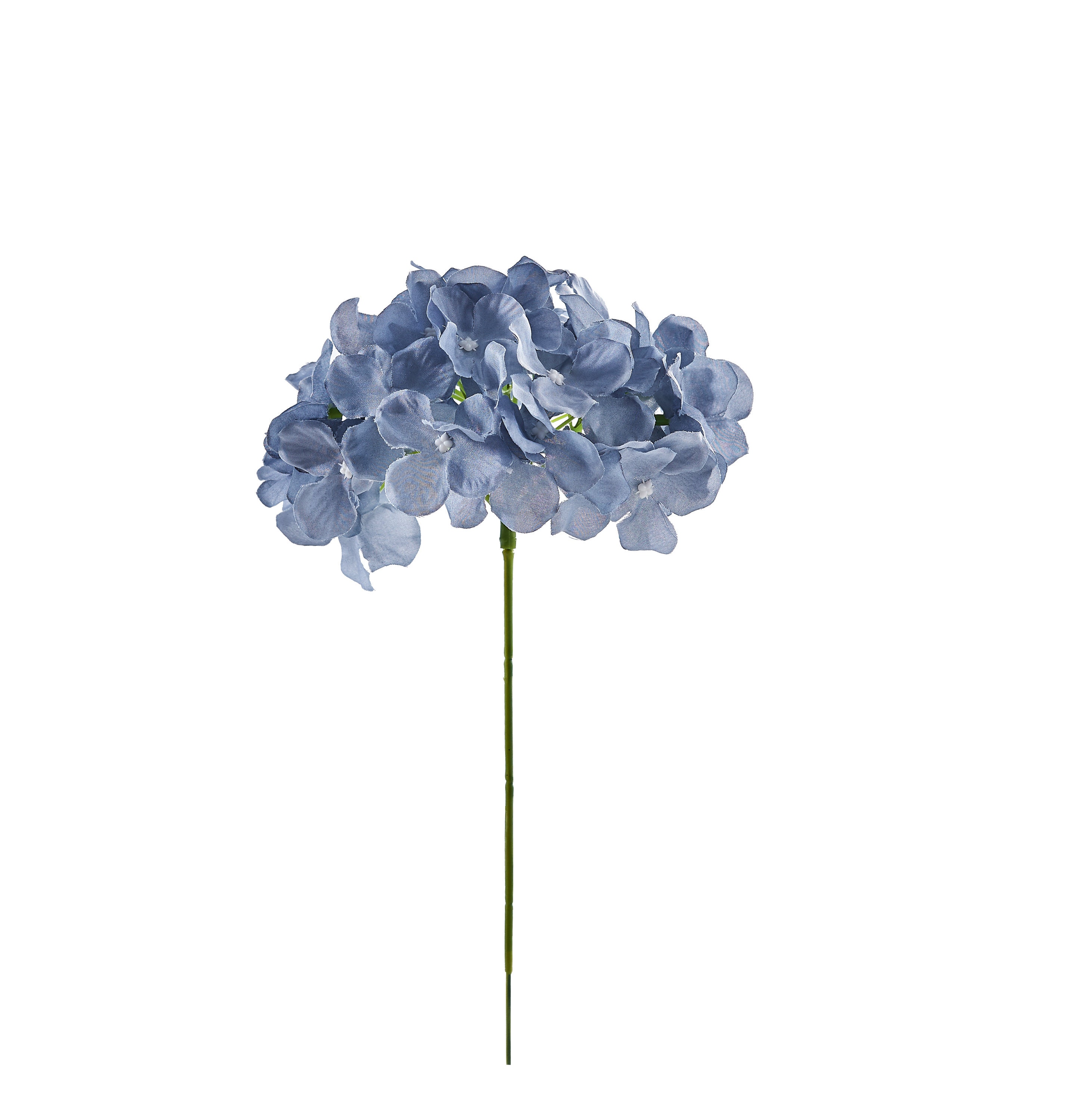 Dusty Blue Hydrangea Silk Flowers Heads Pack of 10 Big Etsy