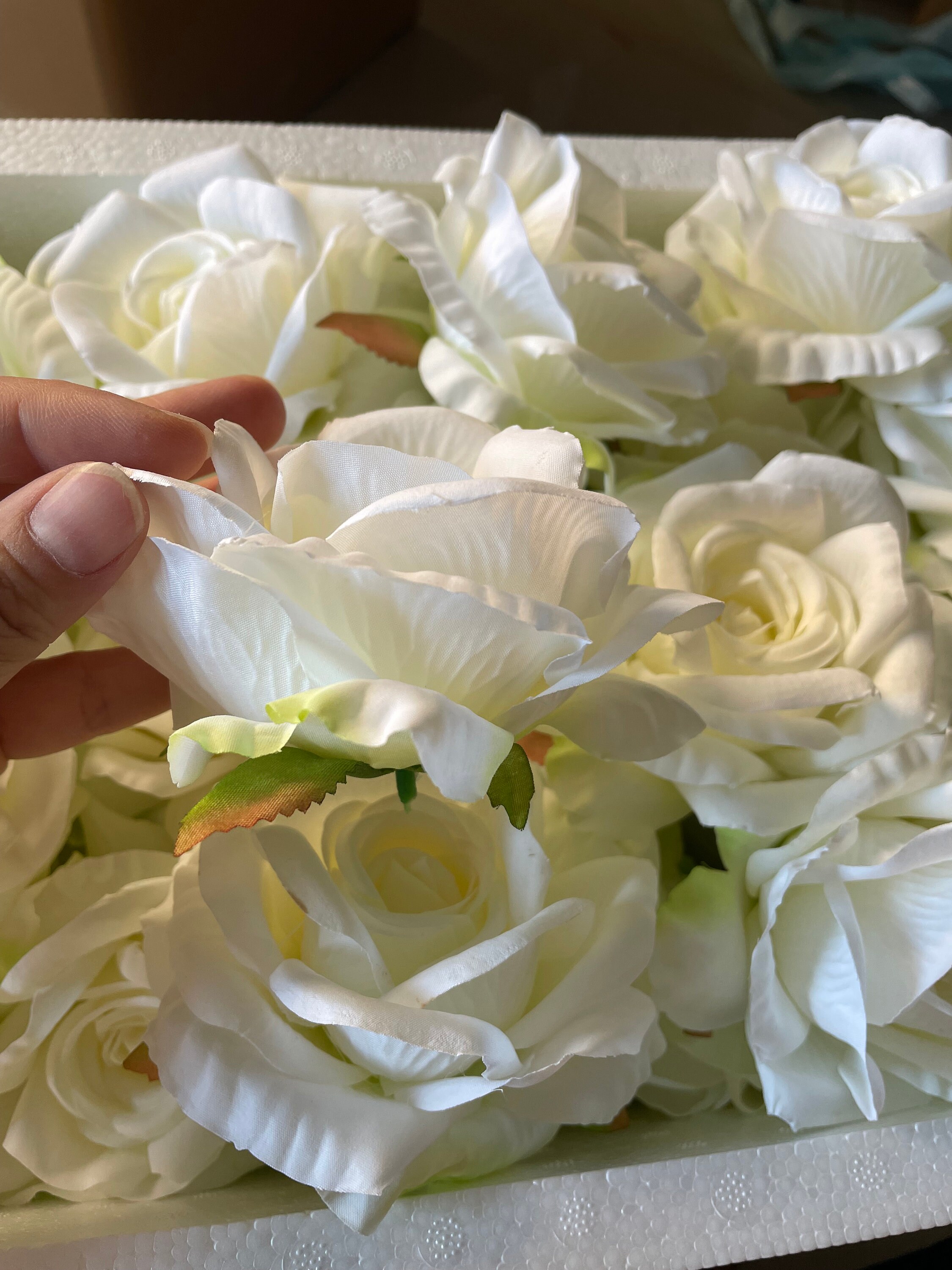 10100pcs Spring White Silk Roses Artificial Silk Flowers High Etsy