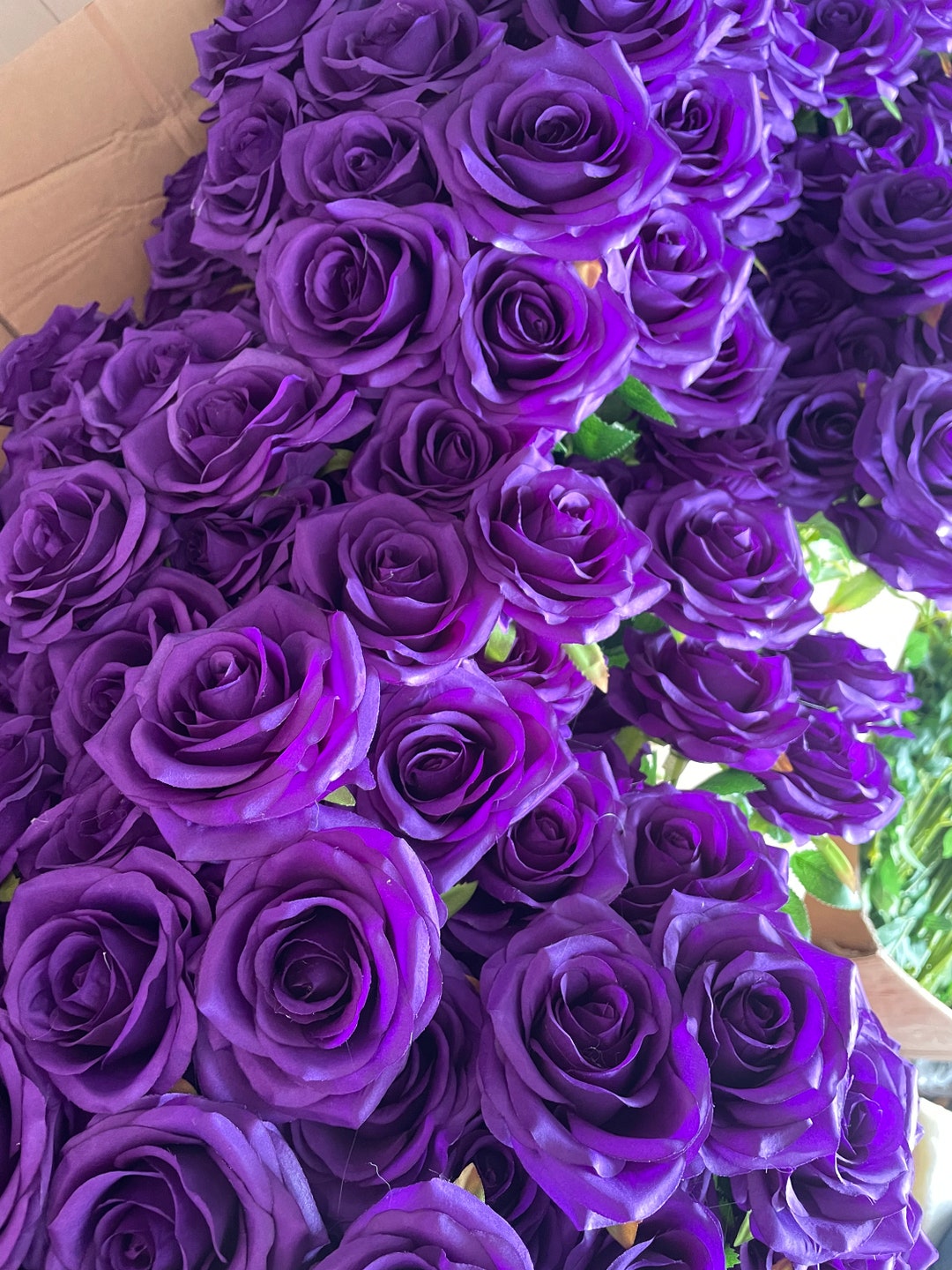 Fake Purple Roses Purple Silk Roses (set of 10), Wedding Bouquet Flowers - Etsy
