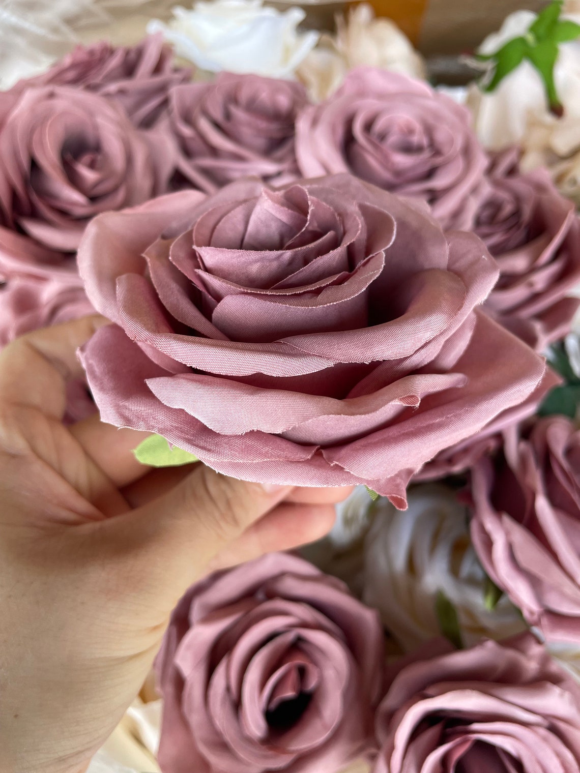 10100pcs Dusty Rose Fake Roses Mauve Flowers Silk Roses for Etsy