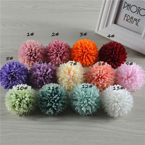 Artificial Flowers Chrysanthemum Ball Head for People Glorious Moral, Home Office Coffee House Decor 10-100pcs