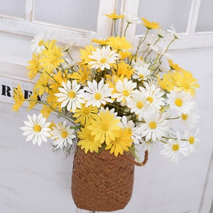 Artificial Silk Daisy Gerber Daisy Flowers for Home Decoration Wedding Decoration 10 pcs