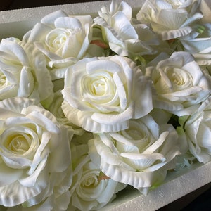 10-100pcs Spring White Silk Roses Artificial Silk Flowers High Quality Iovry Roses for Wedding Party Centerpieces Arrangement Decorations