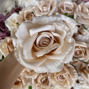 Taupe Flowers Artificial Beige Rose Taupe Wedding Flowers Wholesale Roses for Wedding Party Home Decor