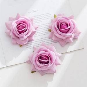 10-100pcs Mauve Velvet Artificial Flowers 8CM High Quality Flowers for Wedding Bouquets Centerpieces Hats Home Party Birthday Decorations