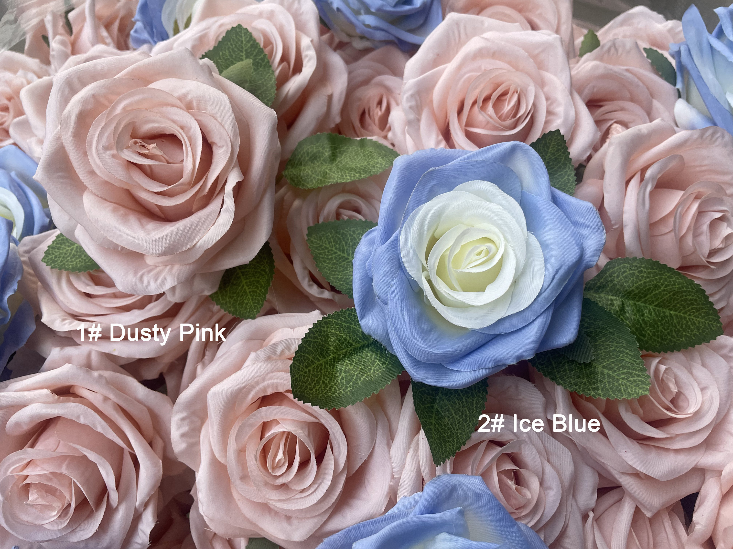 10-100pcs Ivory Roses Fake Flower Heads in Bulk Wholesale Dusty Pink Rose  for Craft Artificial Flowers for Wedding Decoration DIY Project -  UK