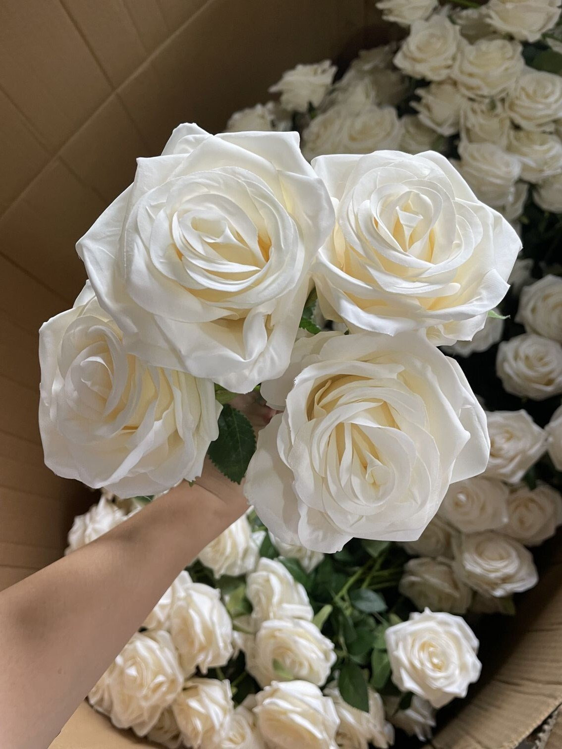 High Quality 10pcs French Ivory Roses Artificial Flowers White - Etsy