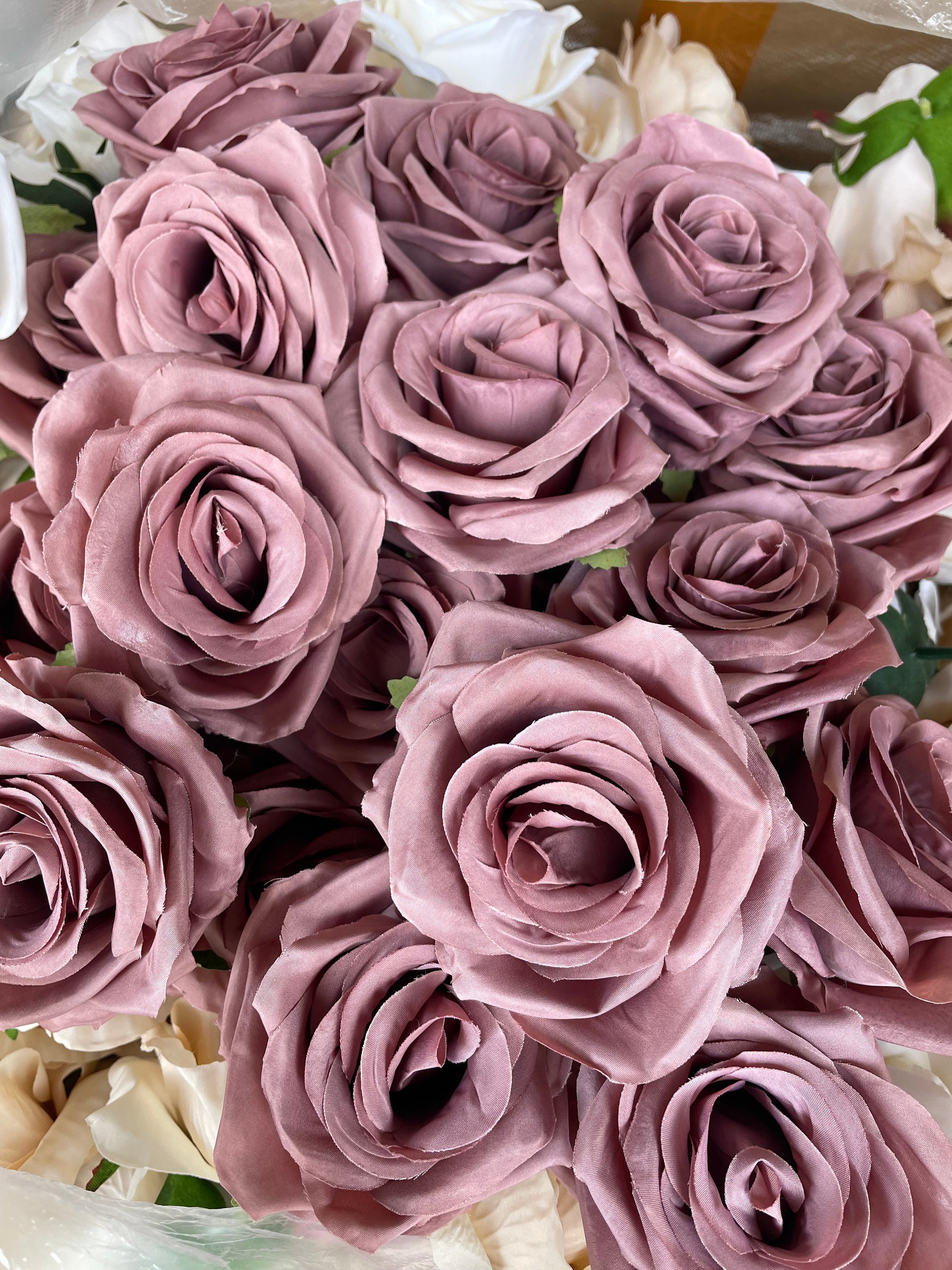 10100pcs Dusty Rose Fake Roses Mauve Flowers Silk Roses for Etsy