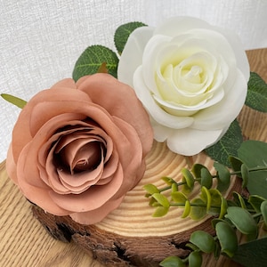 Dusty Rose Fake Roses Flowers Silk Roses for DIY Wedding Bouquets Centerpieces Arrangements Party Baby Shower 10-100pcs