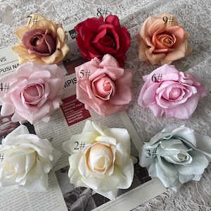 Dusty Rose Artificial Rose Head, DIY Wedding Bouquet Supplies