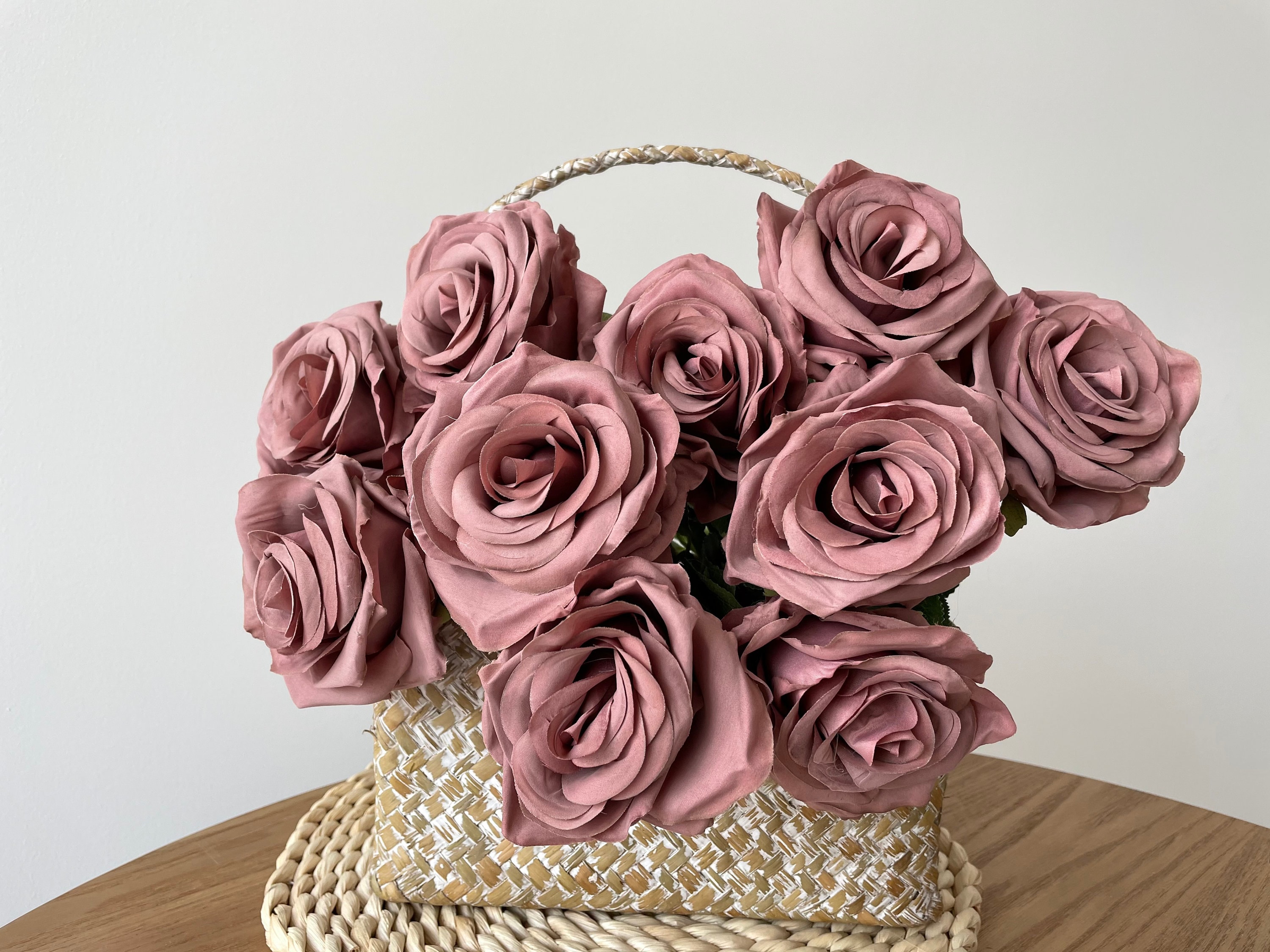 10pcs Dusty Rose With Long Stems Dusty Rose Wedding Flower for Etsy UK