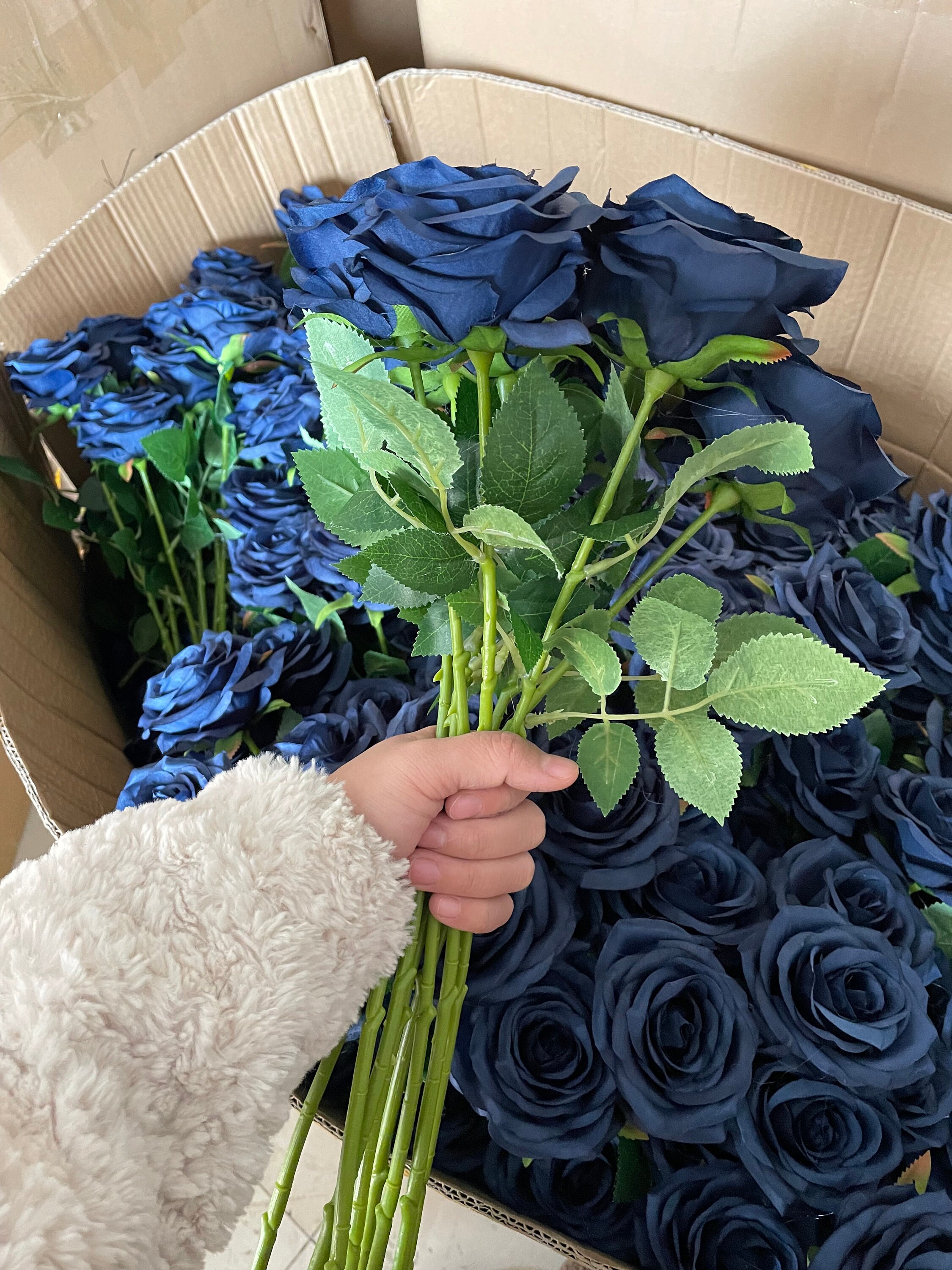 10pcs Artificial Navy Blue Rose Stem Navy Silk Rose Artificial Etsy