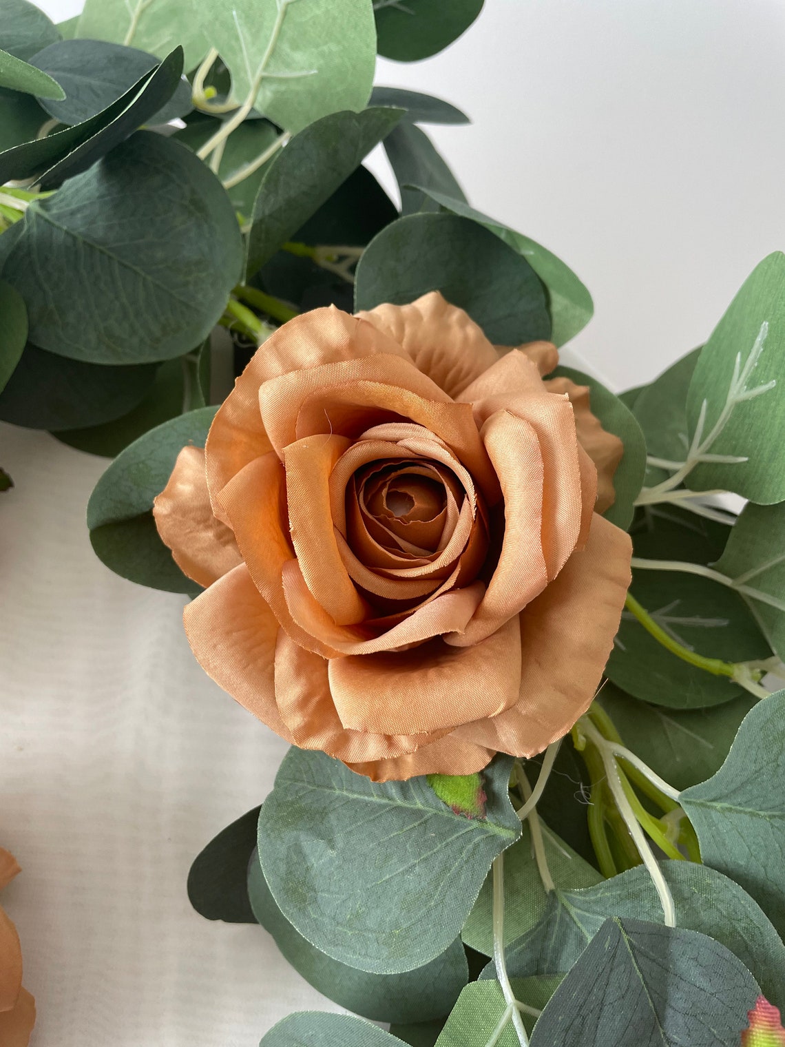 Artificial Silk Roses Toffee Silk Rose Only Brown Flowers Head Etsy