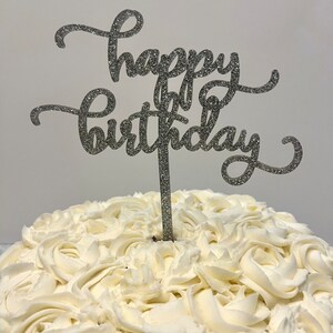 Personalized Happy Birthday Cake Topper, Custom Birthday Party Cake Topper, Personalized Name Cake Topper, Birthday Party Decorations