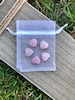 tiny pink pocket tokens crystal hearts || original by witchtok, mini coins, rose quartz heart shape, pocket coin 