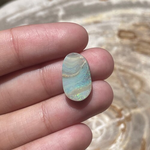 Pastel australian boulder opal || green flashes opal cabochon, rings and jewelry making, ethically sourced from lightning ridge outlet australia