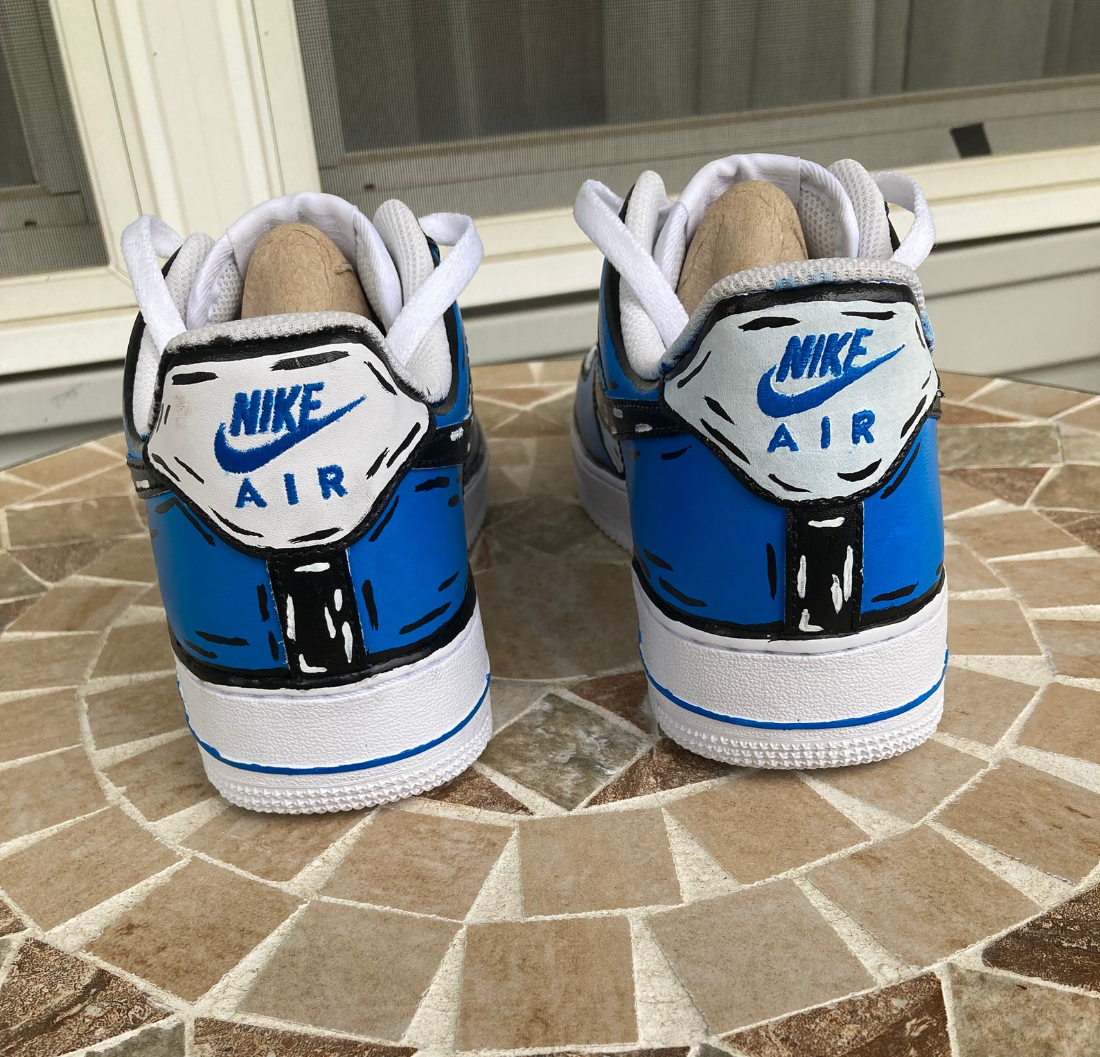 nike air force 1 sketch blue