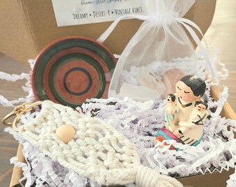 Mini Gift Bundle, As Shown, Southwestern Storyteller , Pottery, Quartz Crystal