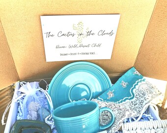 Vintage Gift Bundle, As Shown...Desert-Inspired, Turquoise Fiesta Ware, Hand-Curated