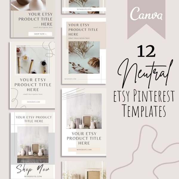 Modèles Pinterest Canva, épingles Pinterest, modèles Canva, épingles minimalistes, épingles de produits Etsy, modèles d'épingles Pinterest, boutique Etsy