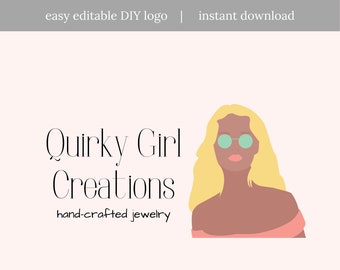 Logo TEMPLATE, Handmade Business Logo, Etsy Shop Logo, Etsy Logo, Crafting Logo, Modern Logo, DIY Logo Design, Canva Logo Template