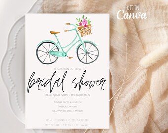 Easter Brunch Invitation, Easter Invitation Card, Digital Invitation, Bunny Invite, Canva Template, Invitation Template, Easter Invite