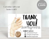 Thank You For Your Order, Etsy Thank You Card, Small Business Thank You, Sewing Thank You, Thank You Template, Thread,Pin Cushion,Seamstress