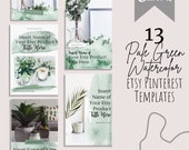 Canva Pinterest Templates, Pinterest Pins, Canva Templates, Feminine Pins, Etsy Product Pins, Pinterest Pin Templates, Etsy Shop, Watercolor