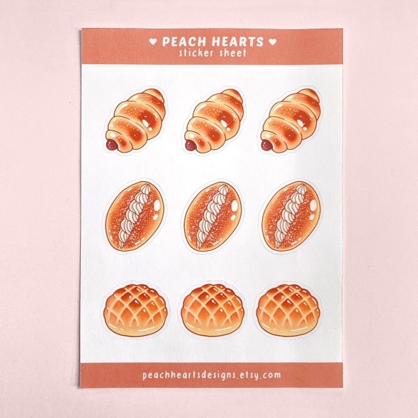 Baked Bread/Chinese Bakery Buns - Matte Sticker Sheet